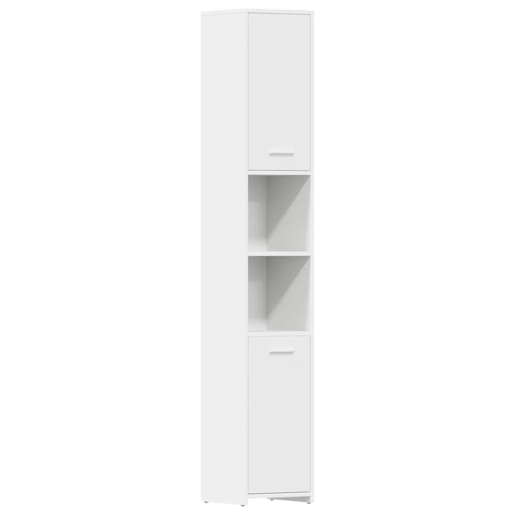 Badezimmerschrank Weiß 30x30x183,5 cm Holzwerkstoff