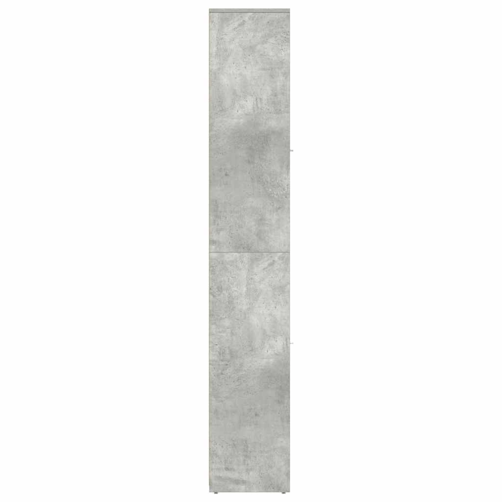 Badezimmerschrank Betongrau 30x30x183,5 cm Holzwerkstoff