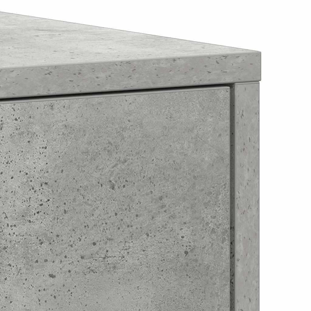 Badezimmerschrank Betongrau 30x30x183,5 cm Holzwerkstoff