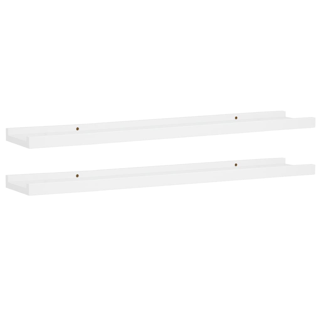 Bilderleisten 2 Stk. Weiß 80x9x3 cm MDF