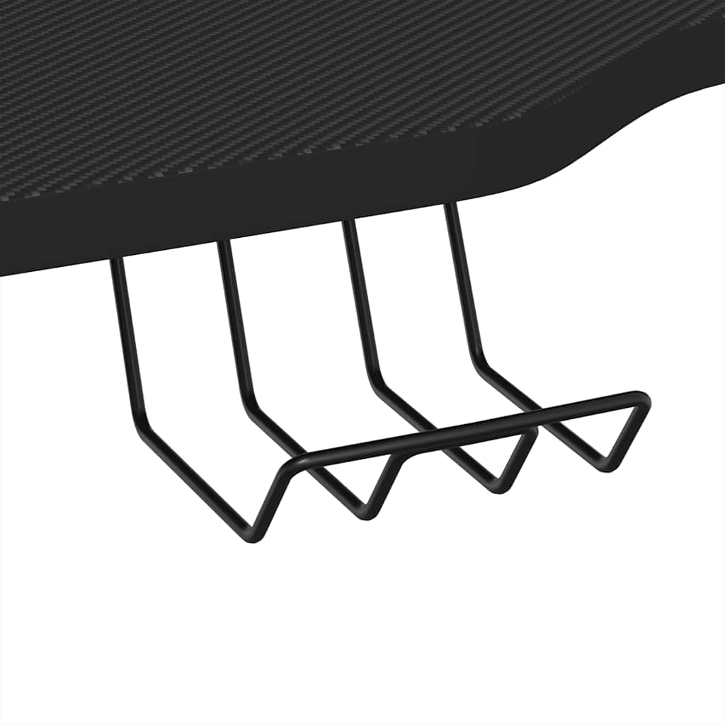 Gaming-Schreibtisch mit K-Gestell Schwarz und Rot 110x60x75 cm