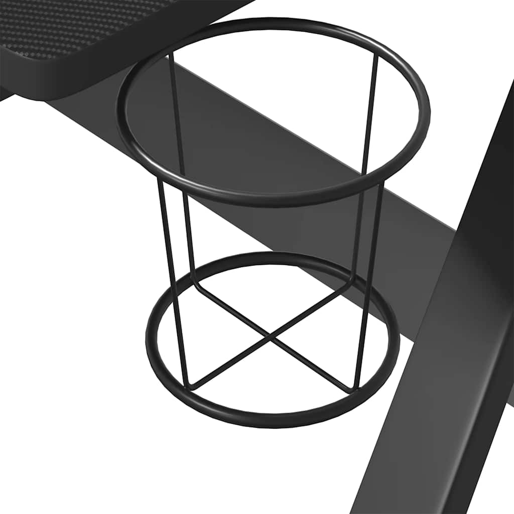 Gaming-Schreibtisch mit ZZ-Gestell Schwarz und Rot 110x60x75 cm