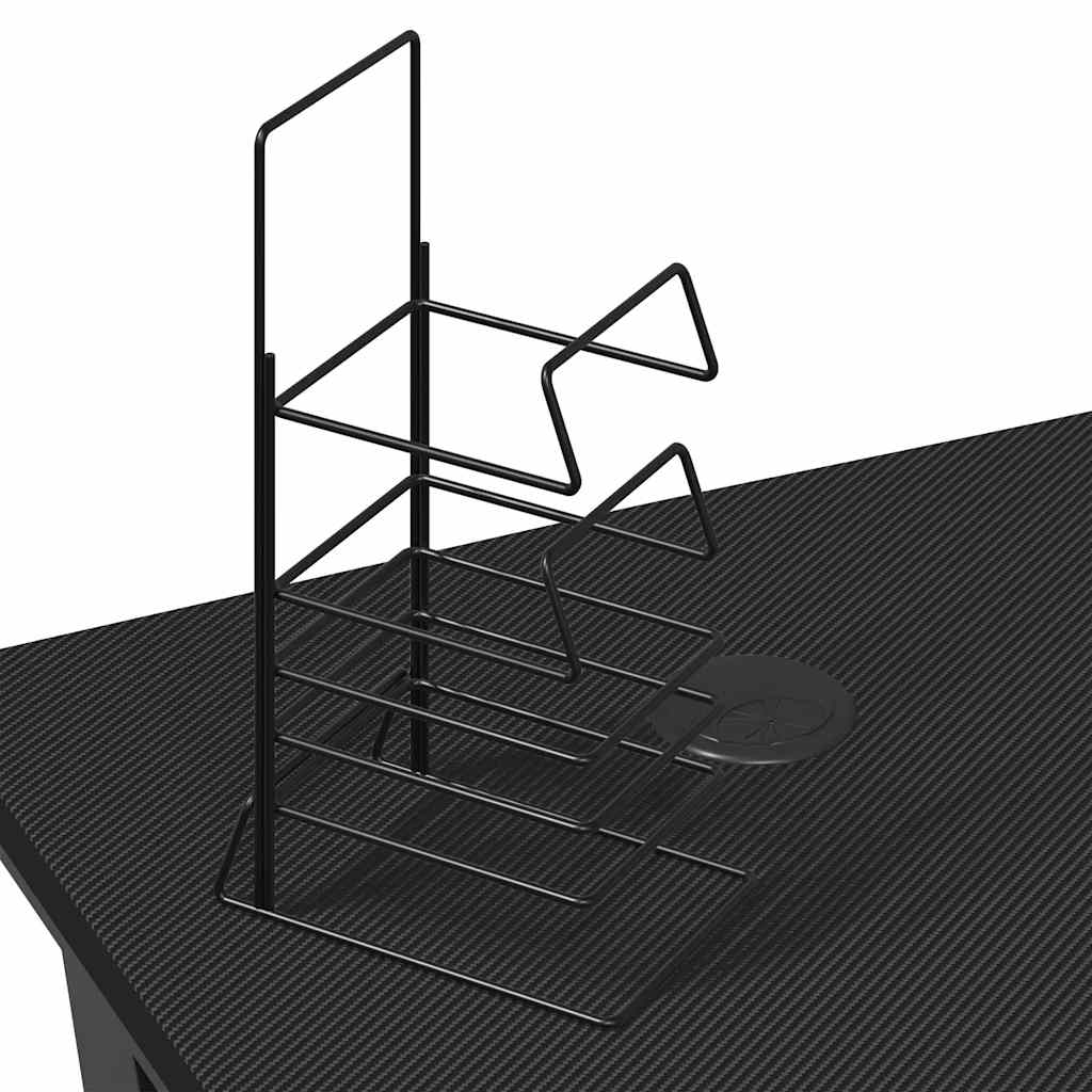 Gaming-Schreibtisch mit ZZ-Gestell Schwarz und Rot 110x60x75 cm