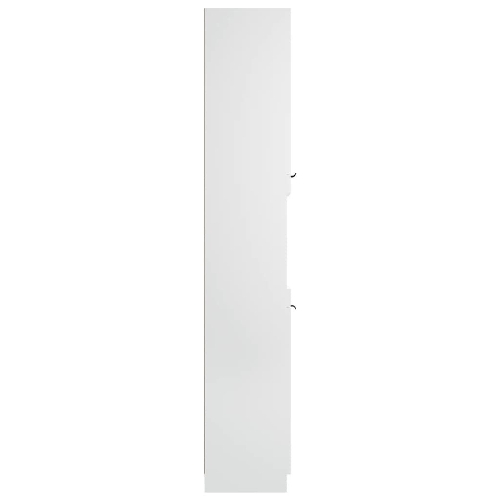 Badschrank Weiß 32x34x188,5 cm Holzwerkstoff