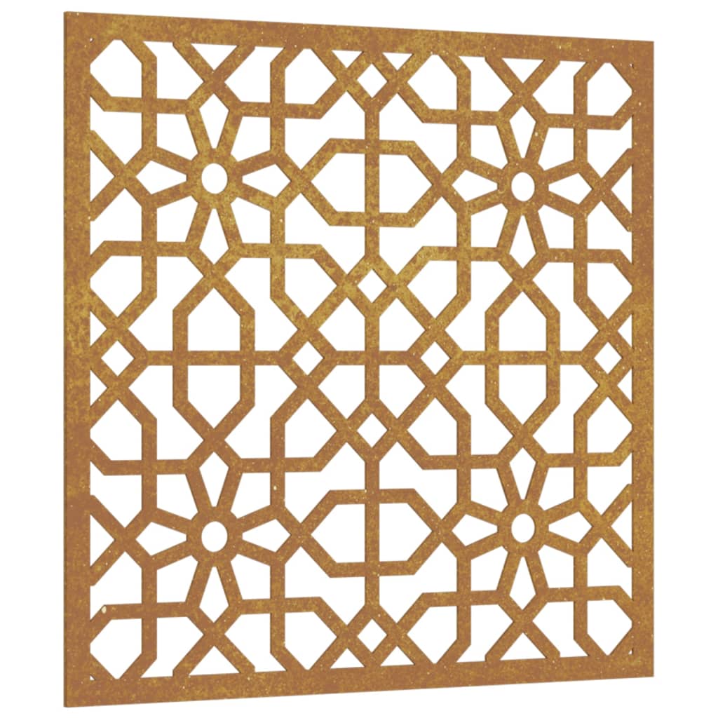 Garten-Wanddeko 55x55 cm Cortenstahl Maurisches Design
