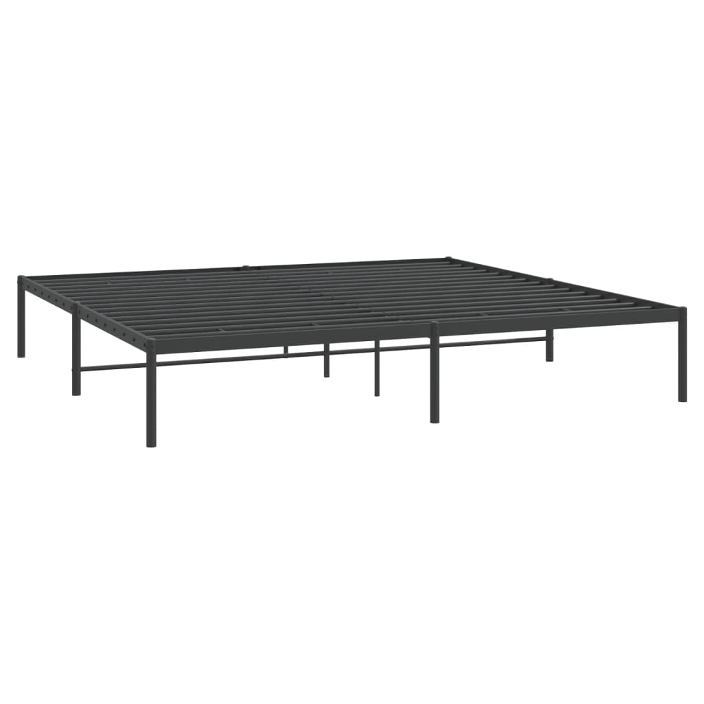 Bettgestell Metall Schwarz 200x200 cm