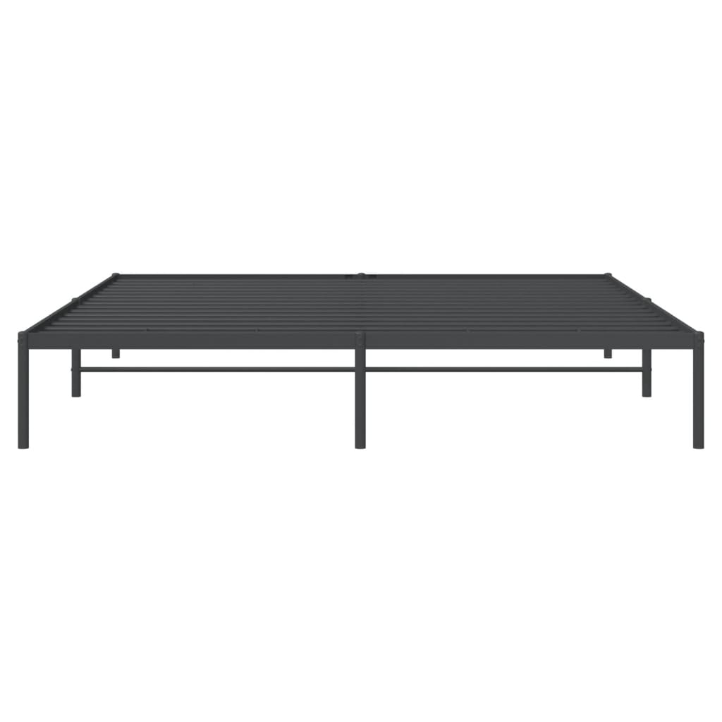 Bettgestell Metall Schwarz 200x200 cm