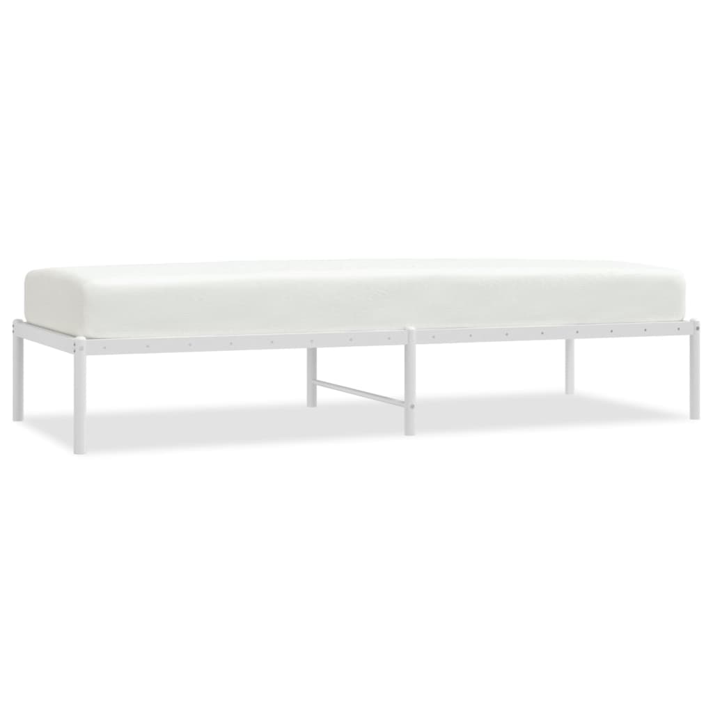 Bettgestell Metall Weiß 75x190 cm