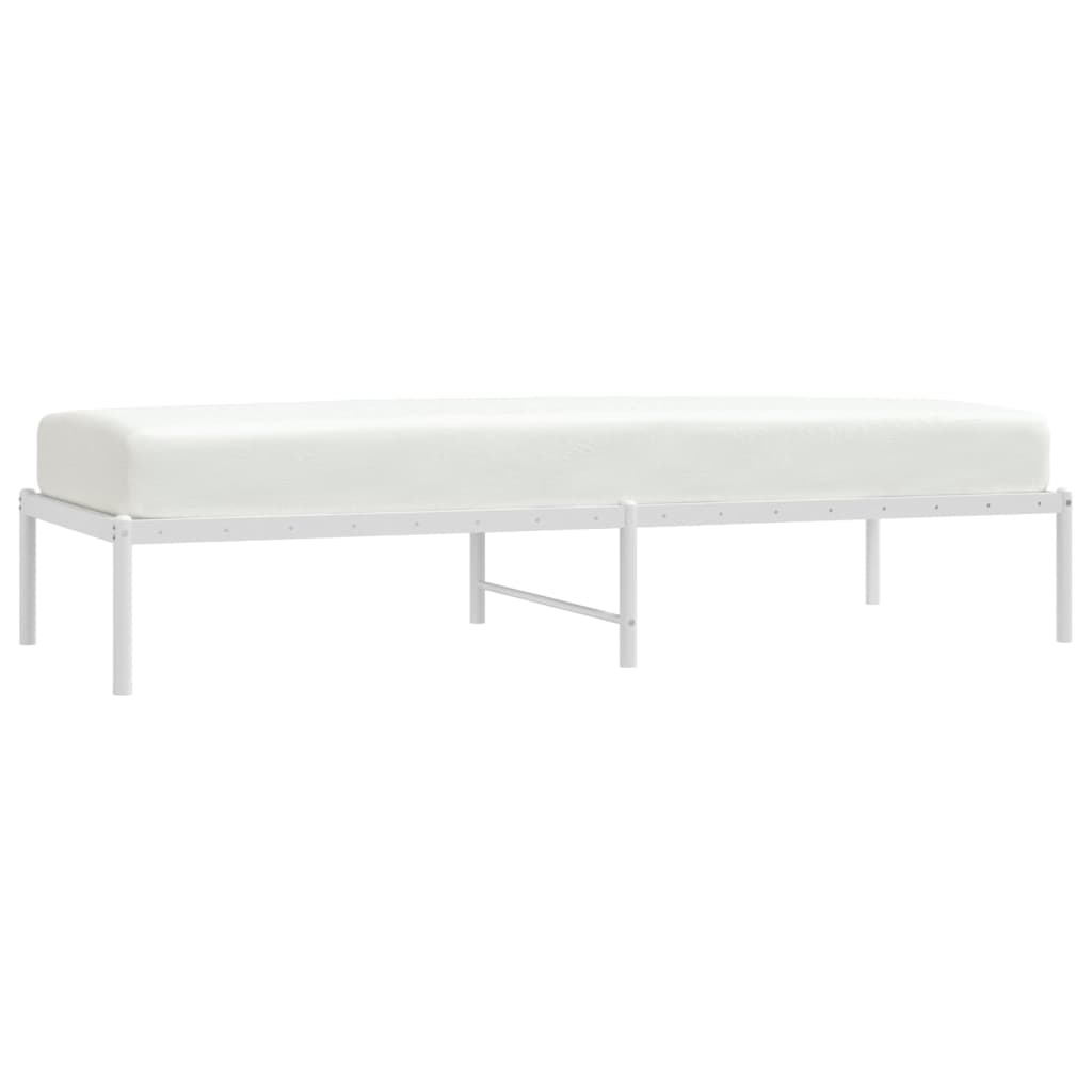Bettgestell Metall Weiß 75x190 cm
