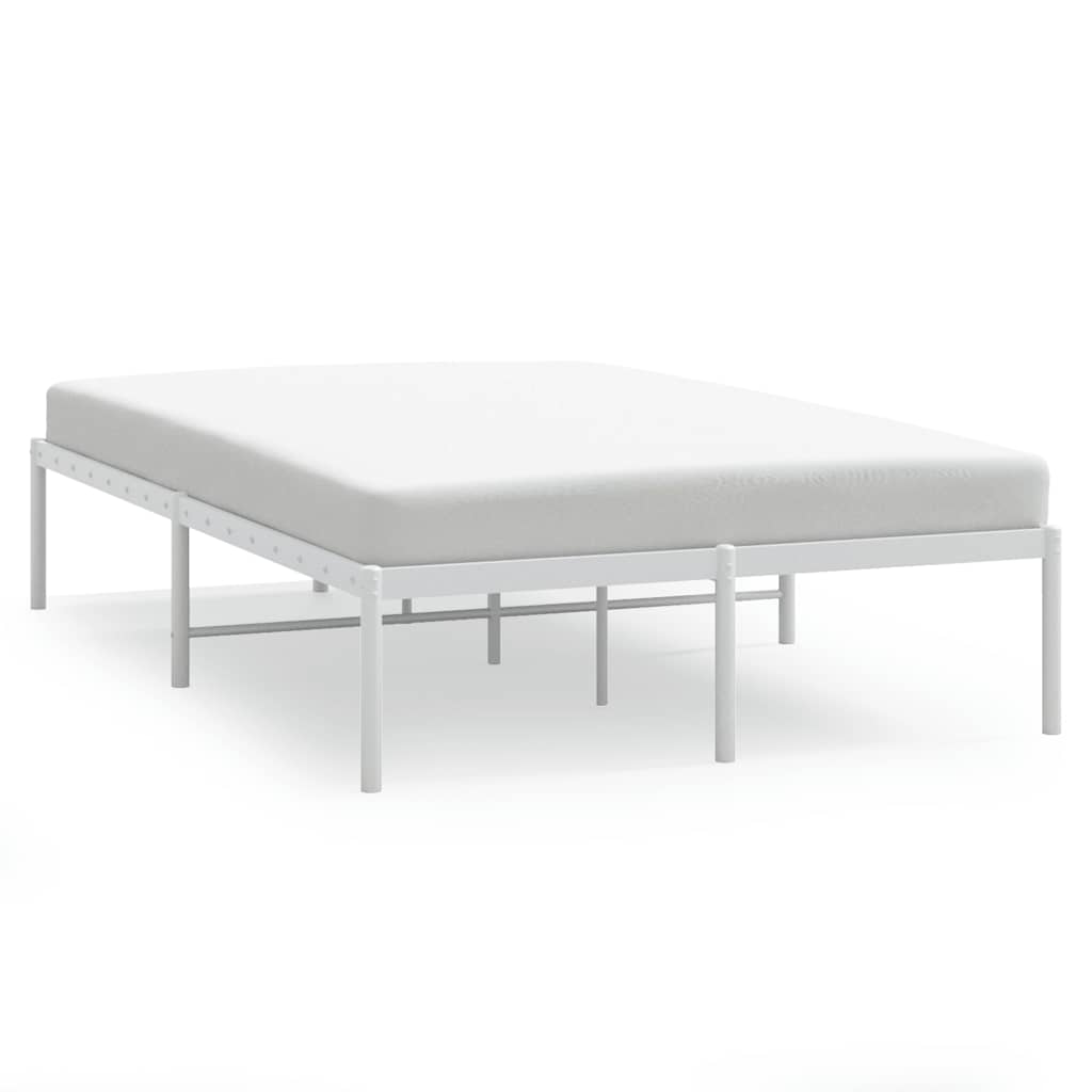 Bettgestell Metall Weiß 135x190 cm
