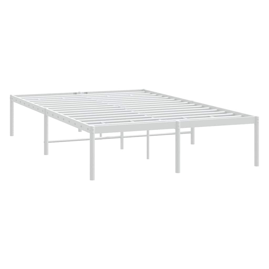 Bettgestell Metall Weiß 135x190 cm