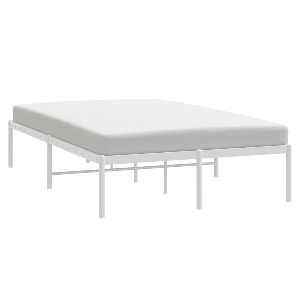 Bettgestell Metall Weiß 135x190 cm