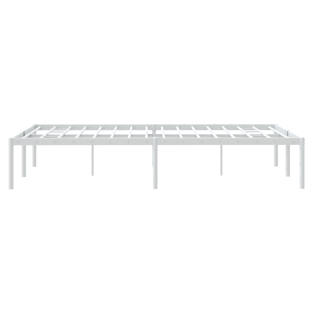 Bettgestell Metall Weiß 135x190 cm