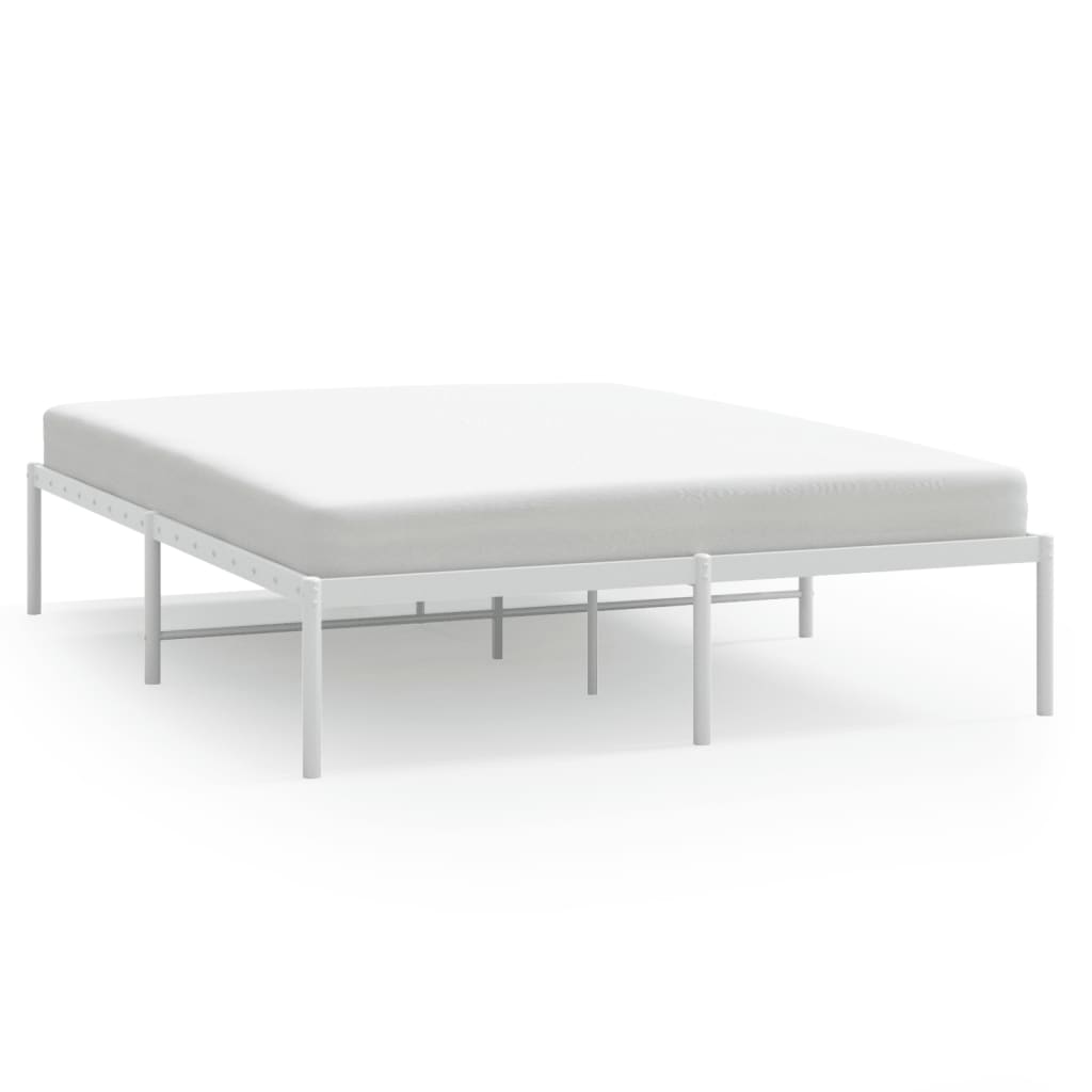 Bettgestell Metall Weiß 140x190 cm