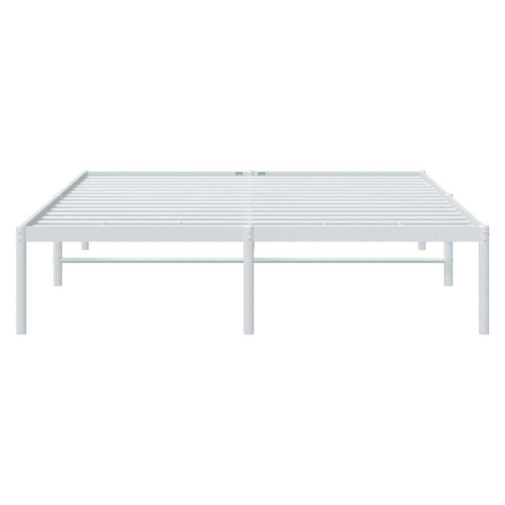 Bettgestell Metall Weiß 140x200 cm