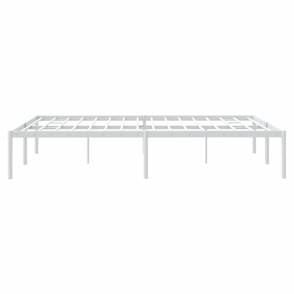 Bettgestell Metall Weiß 140x200 cm