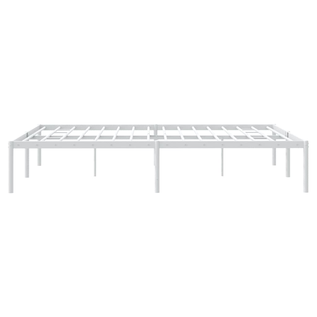 Bettgestell Metall Weiß 160x200 cm