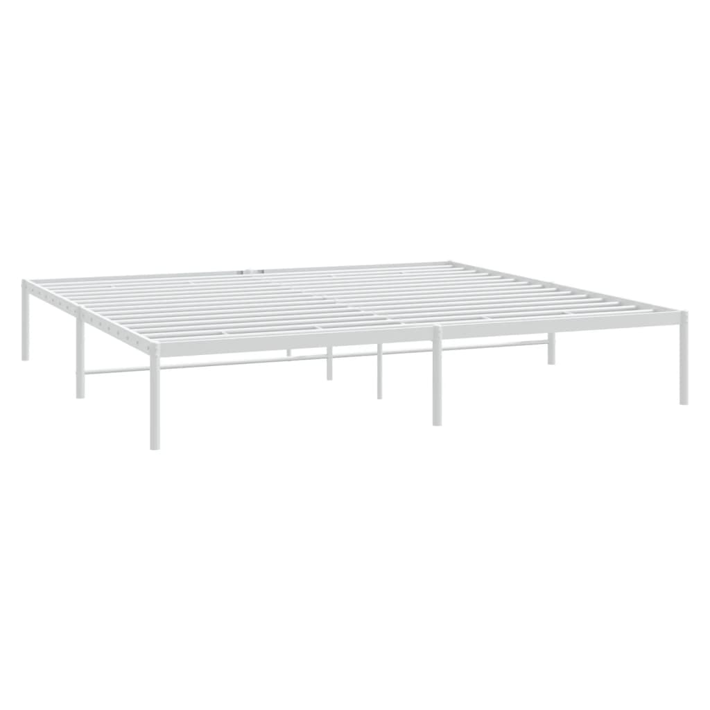 Bettgestell Metall Weiß 180x200 cm