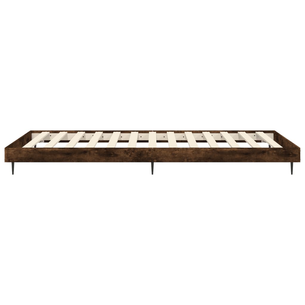 Bettgestell Räuchereiche 75x190 cm Holzwerkstoff