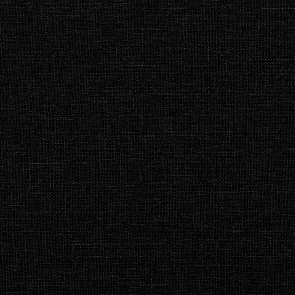 Schlafsofa in L-Form Schwarz 255x140x70 cm Stoff