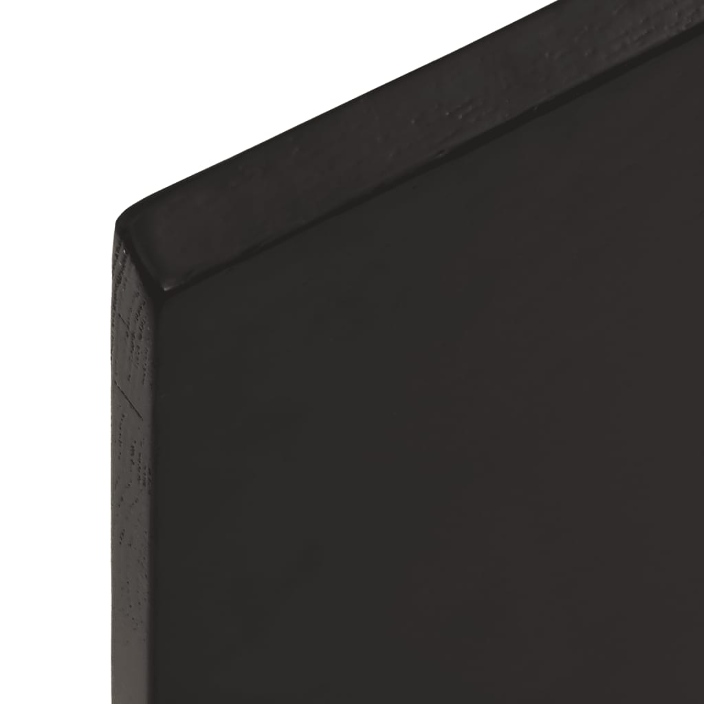 Waschtischplatte Dunkelbraun 100x60x2 cm Massivholz Behandelt