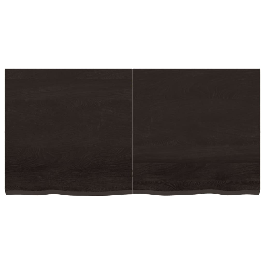 Waschtischplatte Dunkelbraun 120x60x(2-4)cm Massivholz