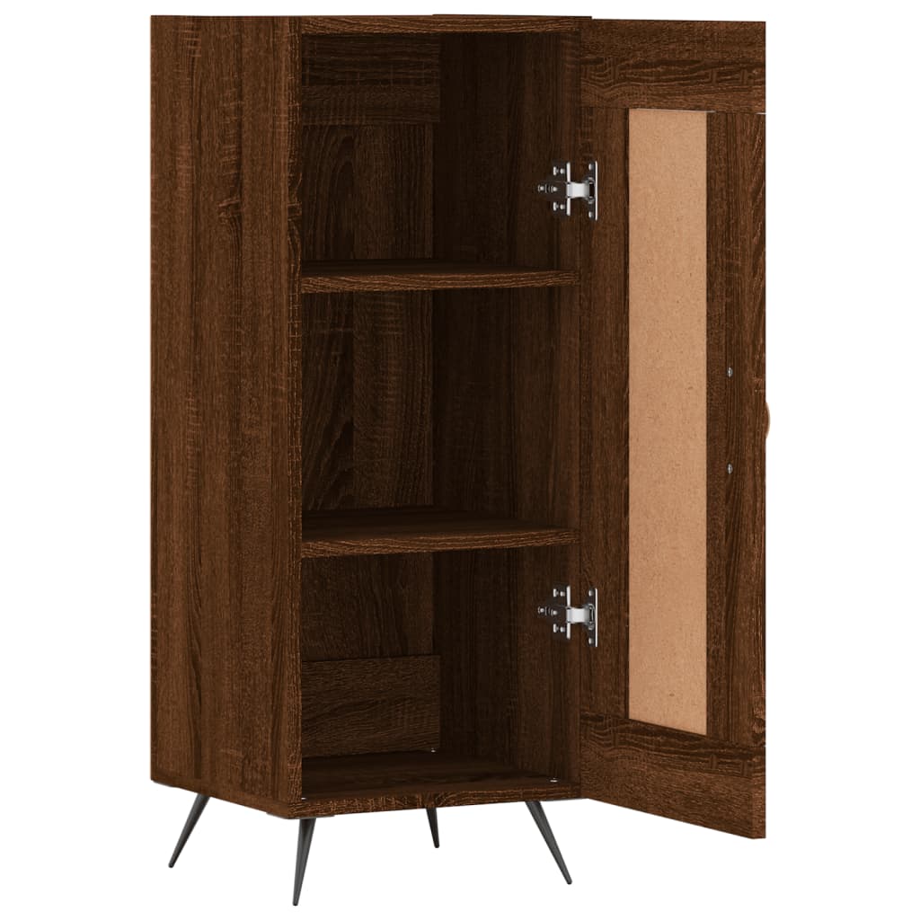 Sideboard Braun Eichen-Optik 34,5x34x90 cm Holzwerkstoff