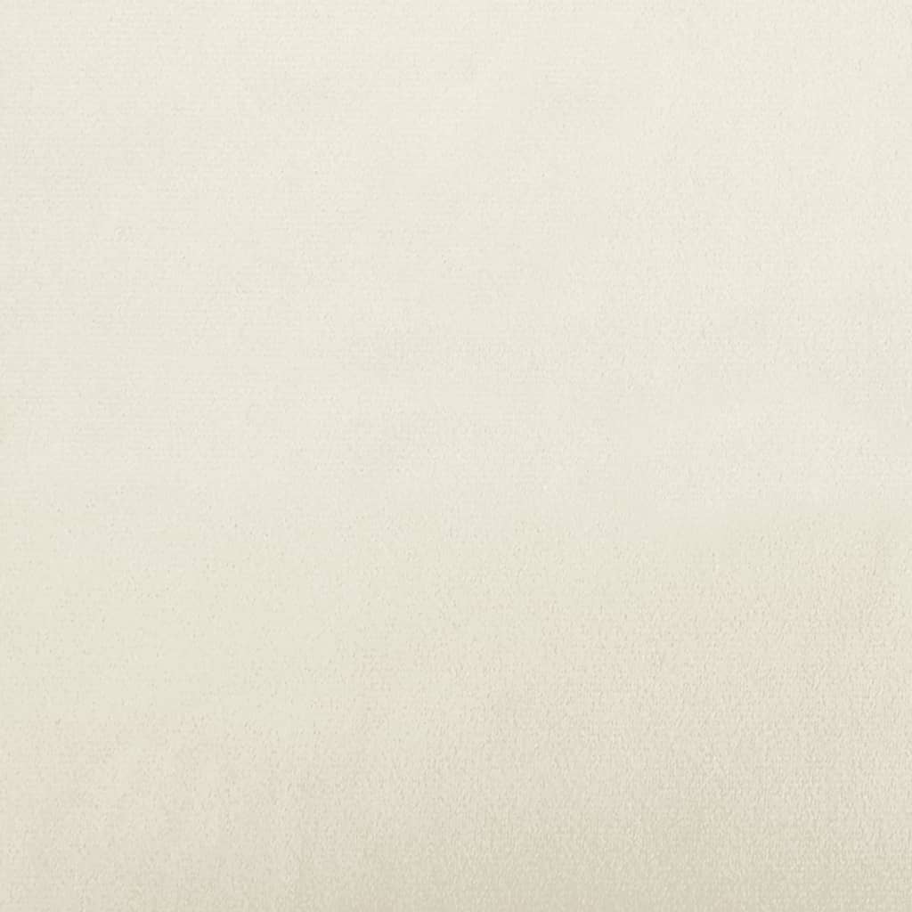 2-Sitzer-Sofa mit Zierkissen Creme 140 cm Samt