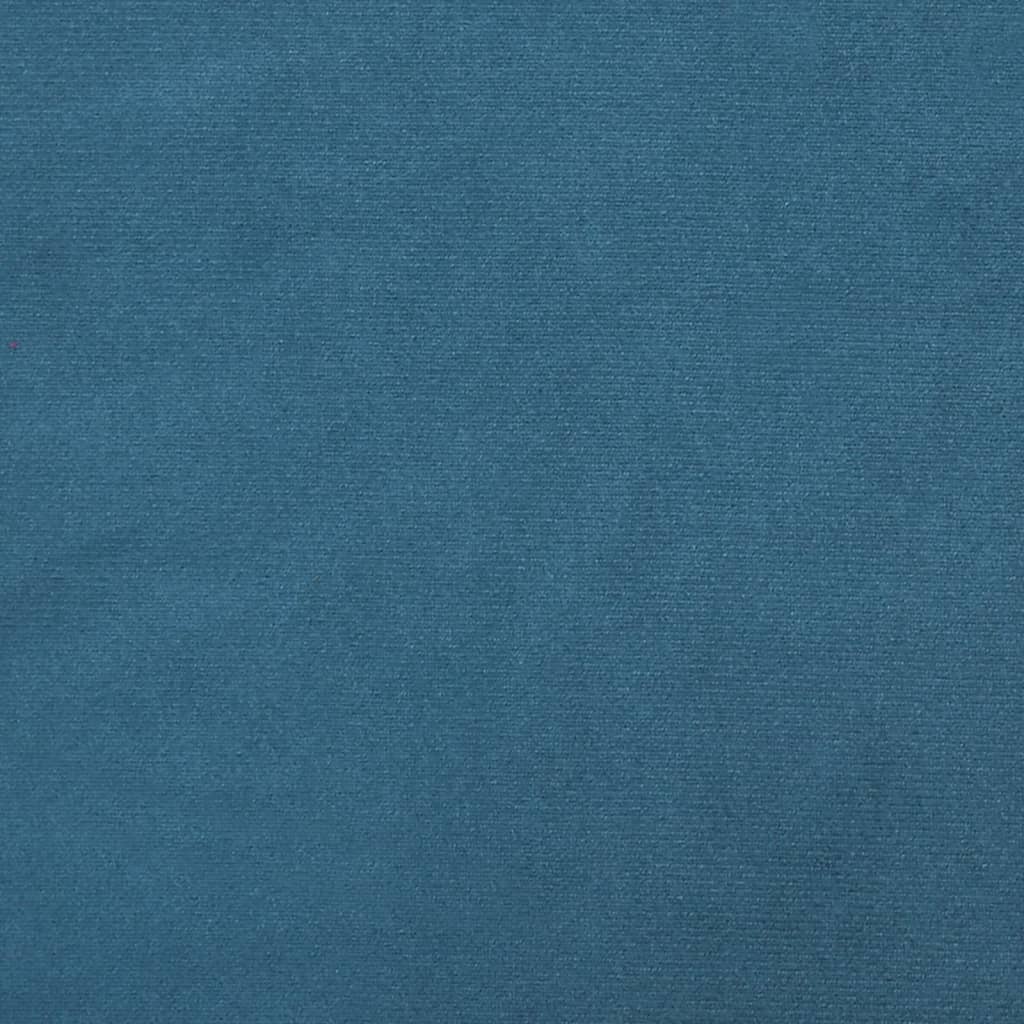 2-Sitzer-Sofa mit Zierkissen Blau 140 cm Samt