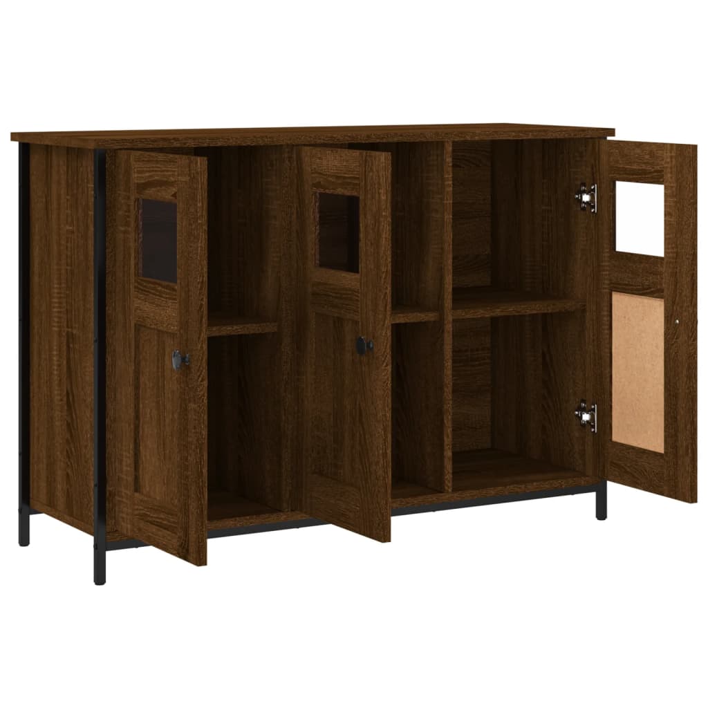 Sideboard Braun Eichen-Optik 100x35x70 cm Holzwerkstoff