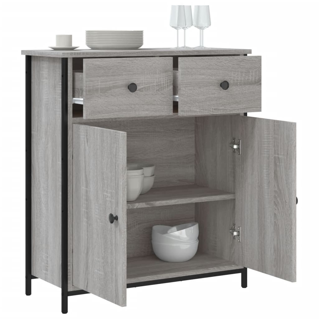 Sideboard Grau Sonoma 70x30x80 cm Holzwerkstoff