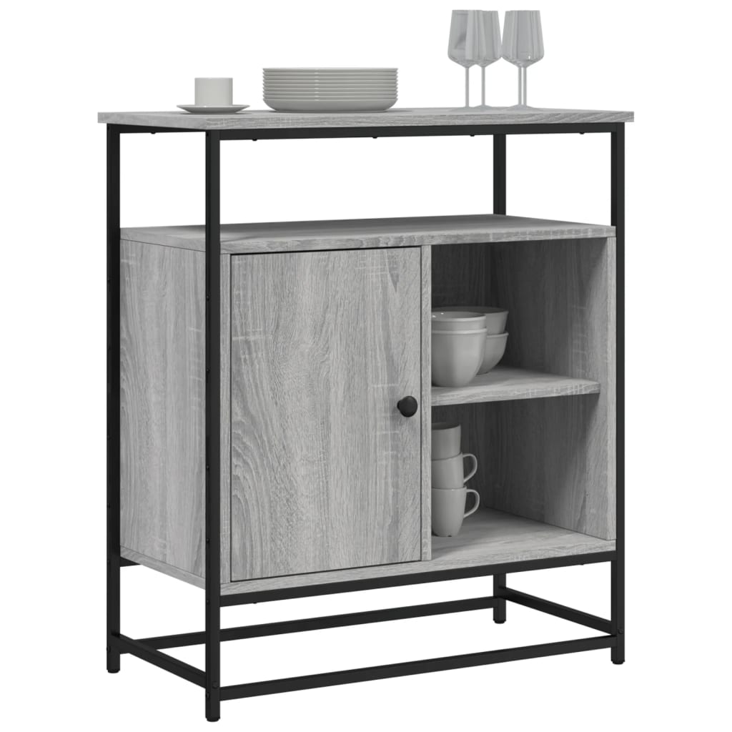 Sideboard Grau Sonoma 69x35x80 cm Holzwerkstoff