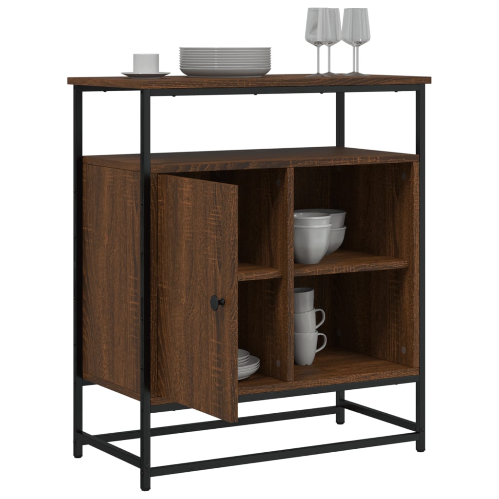 Sideboard Braun Eichen-Optik 69x35x80 cm Holzwerkstoff