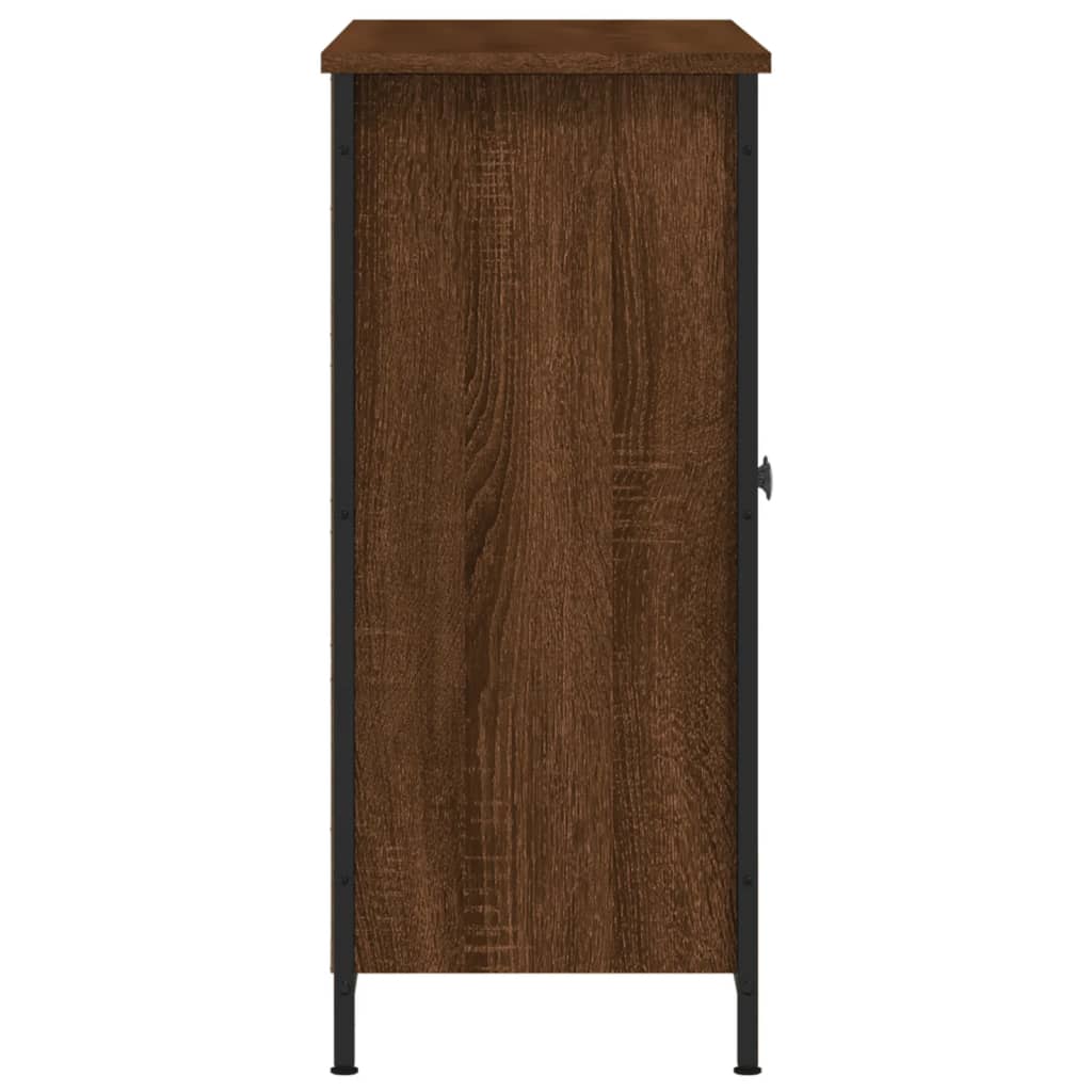 Sideboard Braun Eichen-Optik 100x33x75 cm Holzwerkstoff