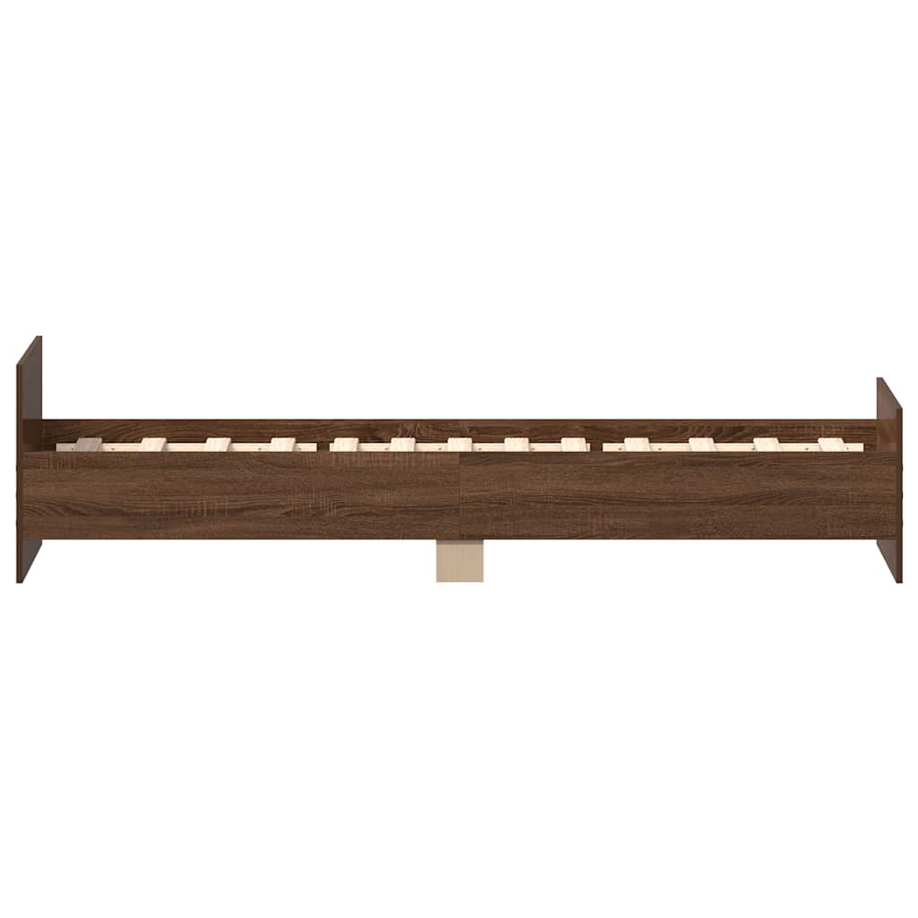 Bettgestell Braun Eichen-Optik 90x190 cm Holzwerkstoff