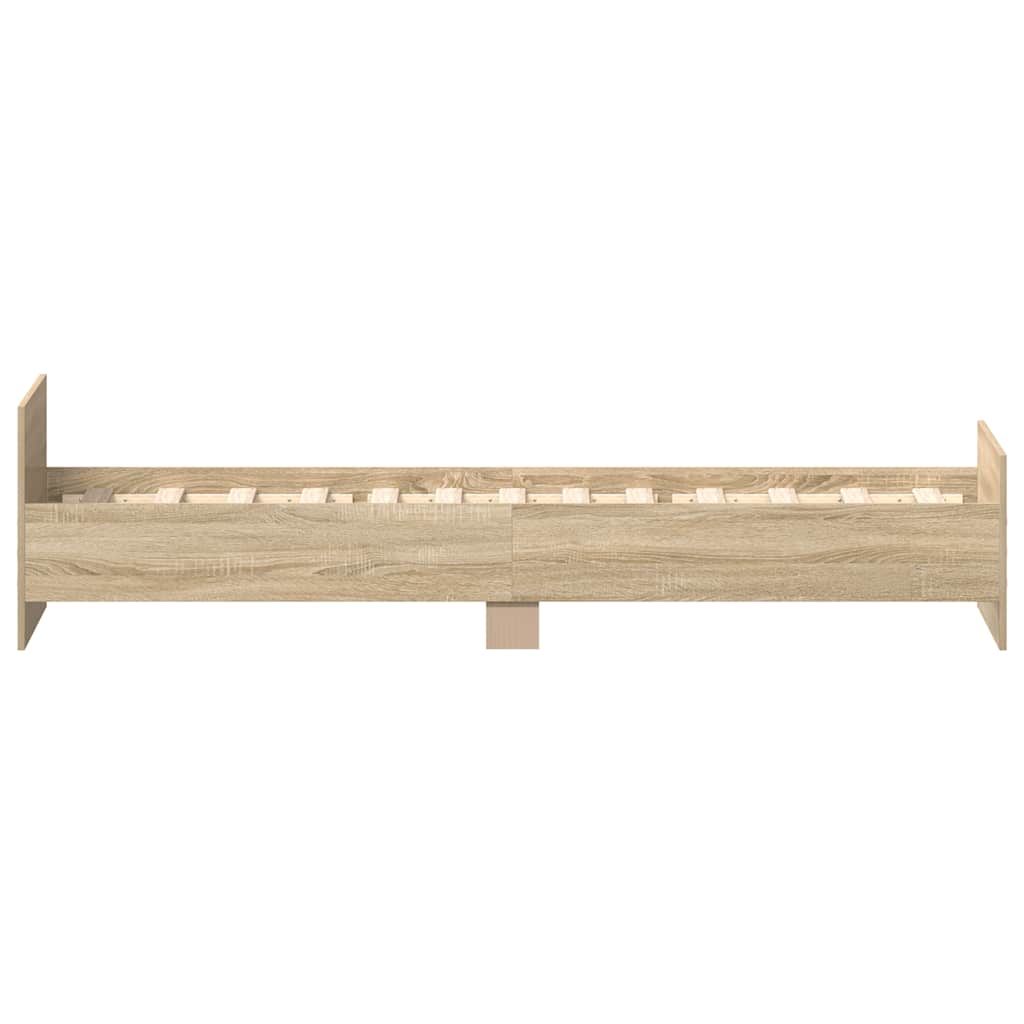 Bettgestell Sonoma-Eiche 75x190 cm Holzwerkstoff