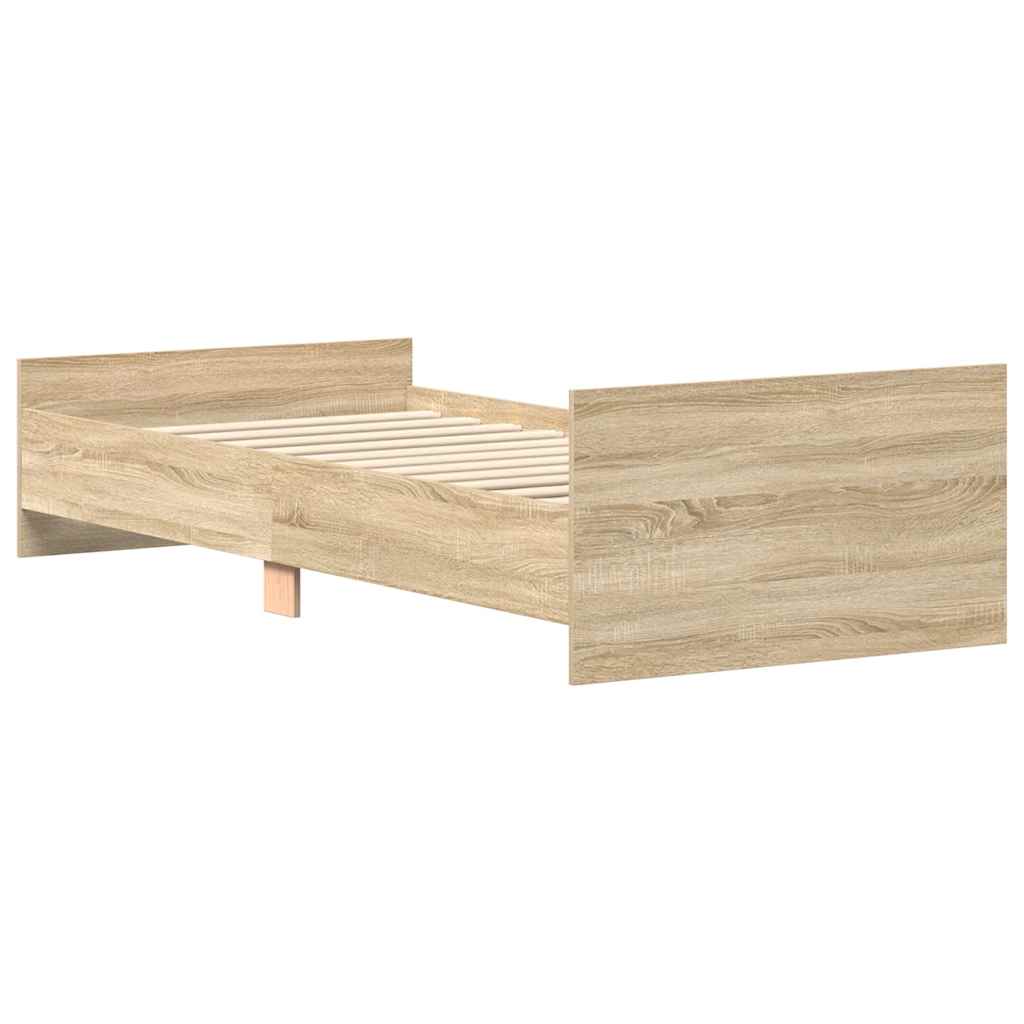 Bettgestell Sonoma-Eiche 75x190 cm Holzwerkstoff