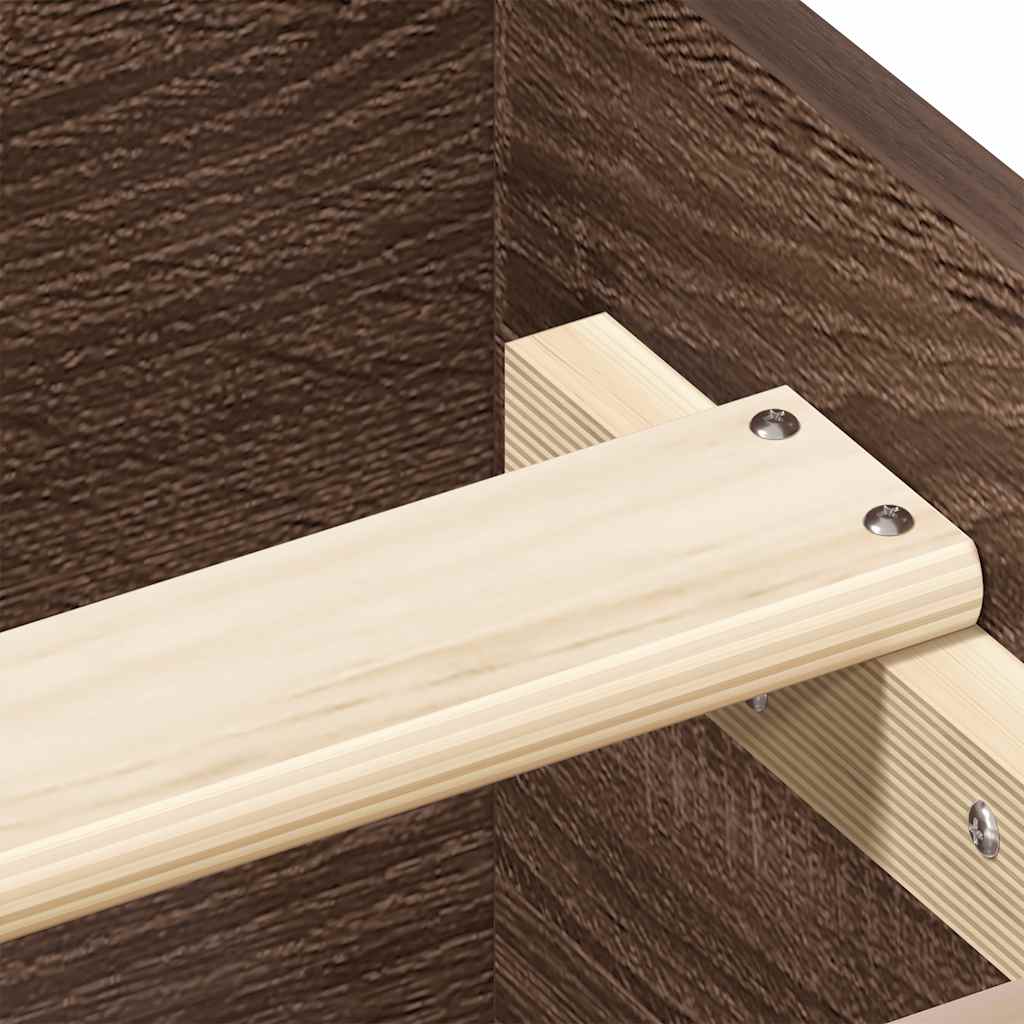 Bettgestell Braun Eichen-Optik 75x190 cm Holzwerkstoff