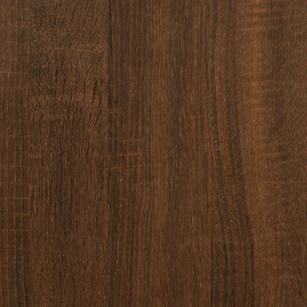 Bettgestell mit Kopfteil Braun Eiche 75x190 cm Holzwerkstoff