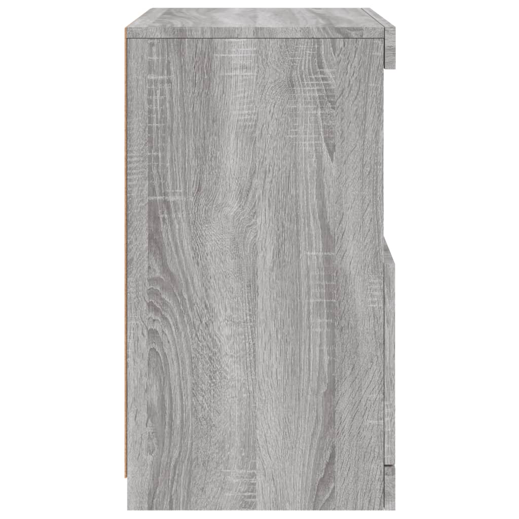 Sideboard mit LED-Leuchten Grau Sonoma 41x37x67 cm