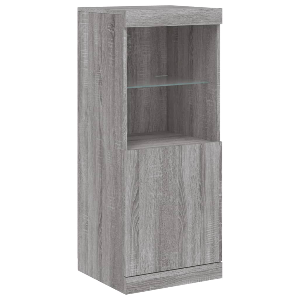 Sideboard mit LED-Leuchten Grau Sonoma 41x37x100 cm