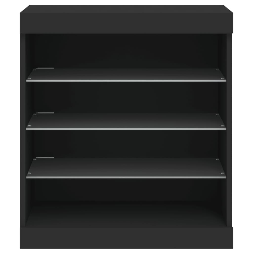 Sideboard mit LED-Leuchten Schwarz 60,5x37x67 cm