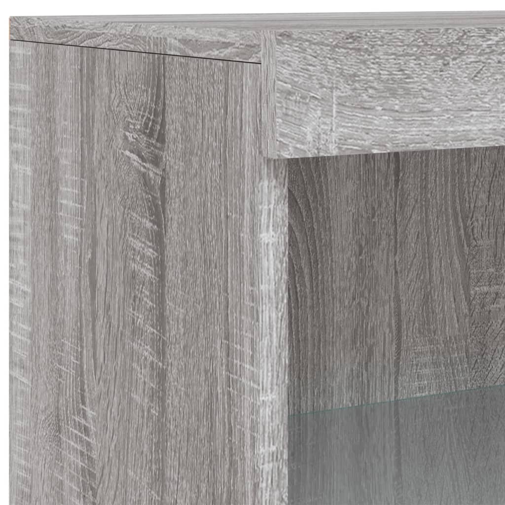 Sideboard mit LED-Leuchten Grau Sonoma 60,5x37x100 cm