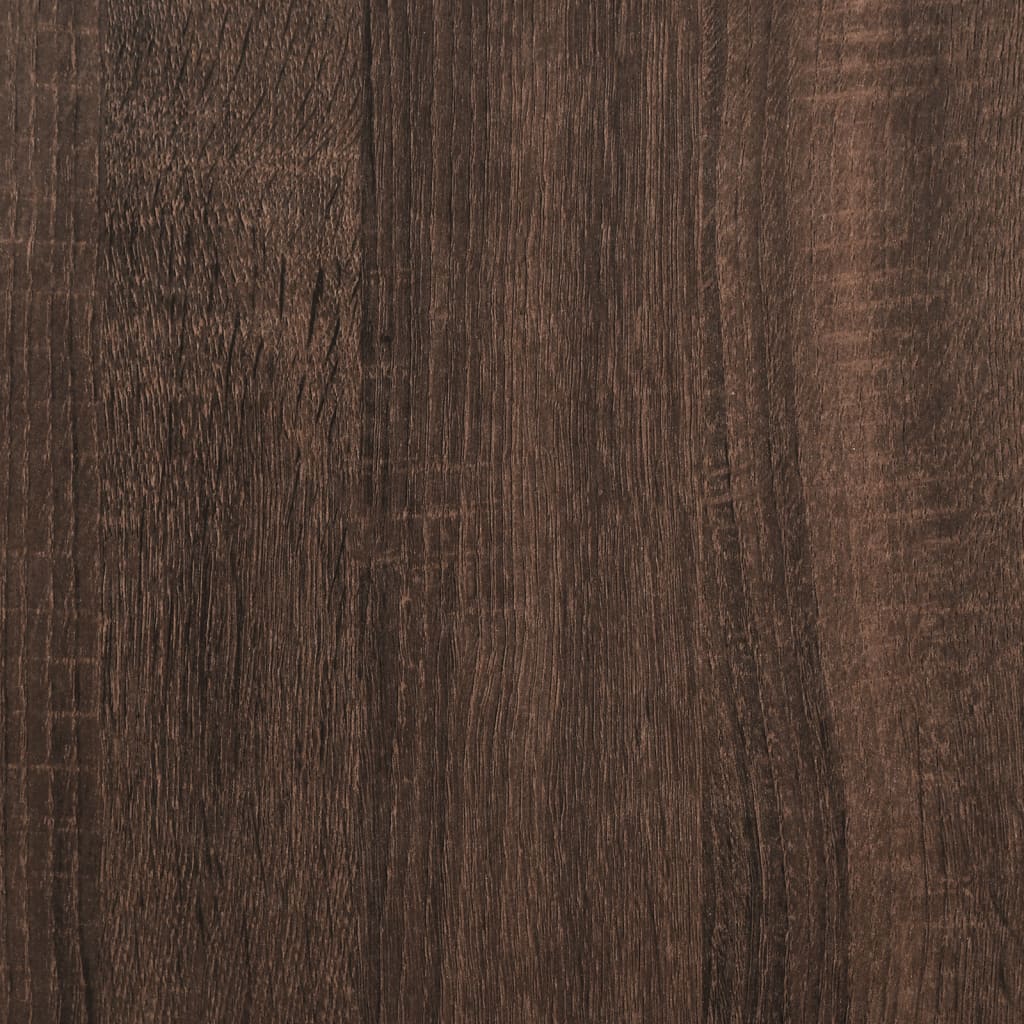 Badschrank Braun Eichen-Optik 33x33x120,5 cm Holzwerkstoff