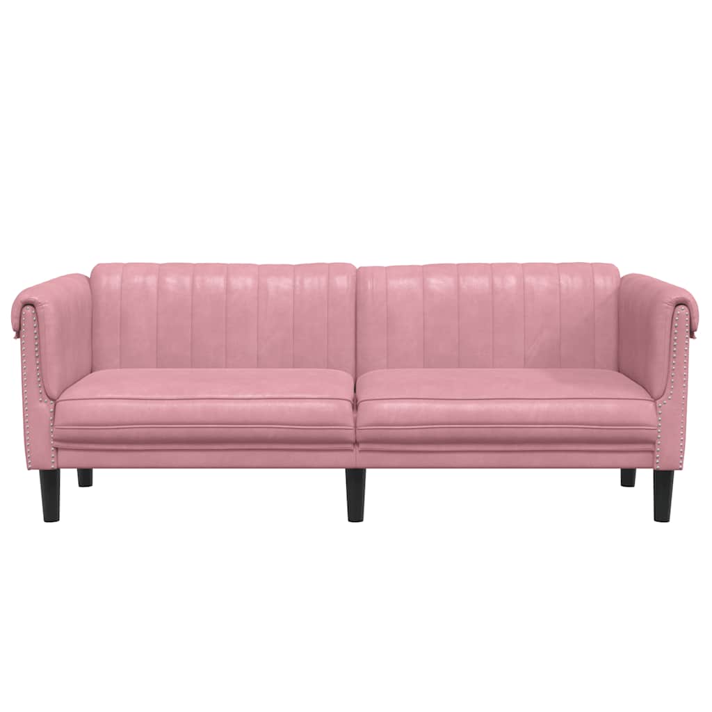Sofa 3-Sitzer Rosa Samt