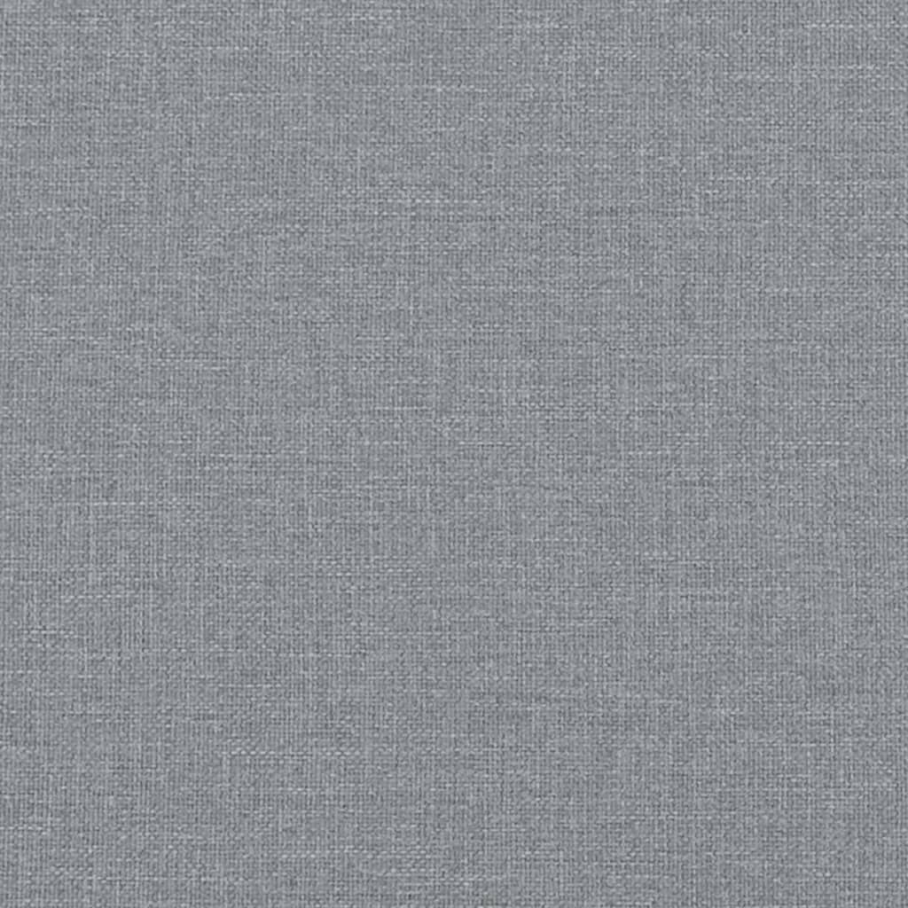 Schlafsofa 2-Sitzer mit Fußhocker Hellgrau Stoff