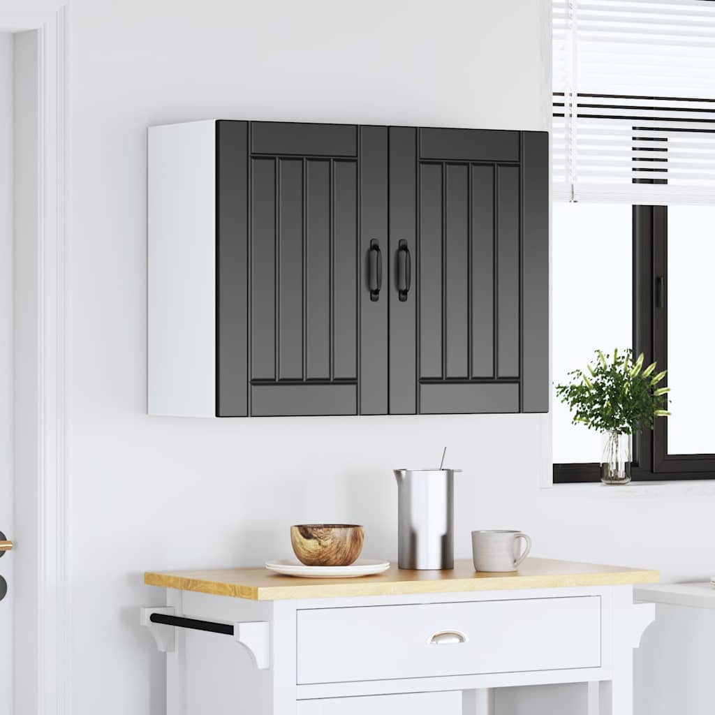 Küchen-Hängeschrank Lucca Schwarz Holzwerkstoff