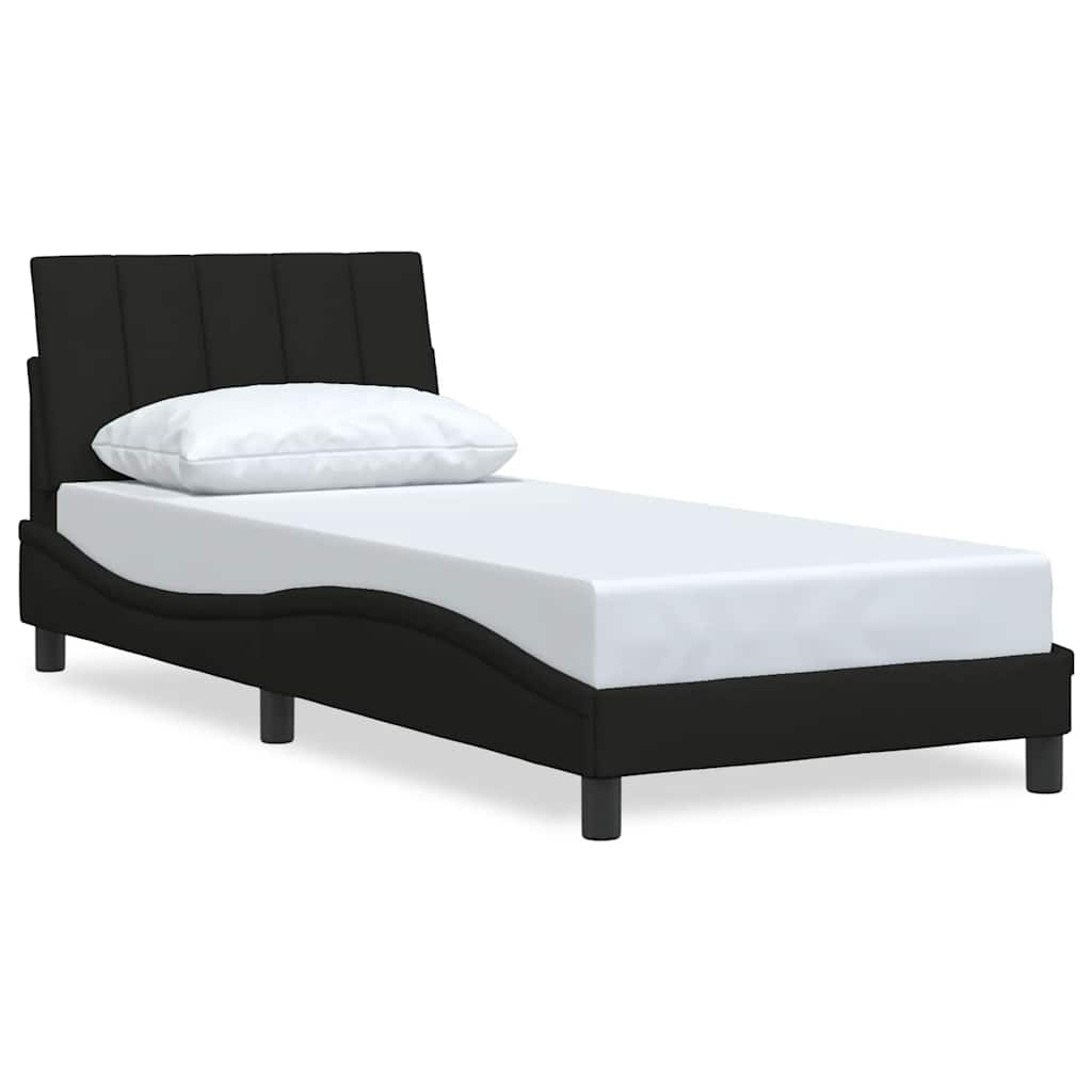 Bettgestell ohne Matratze Schwarz 80x200 cm Stoff