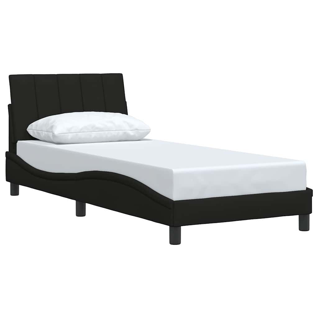 Bettgestell ohne Matratze Schwarz 80x200 cm Stoff