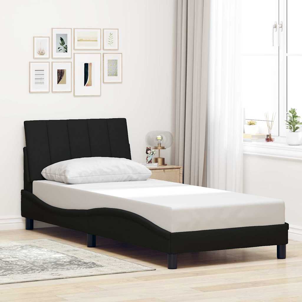Bettgestell ohne Matratze Schwarz 80x200 cm Stoff